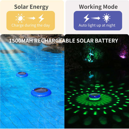 Solar-Powered Floating Pool Lights