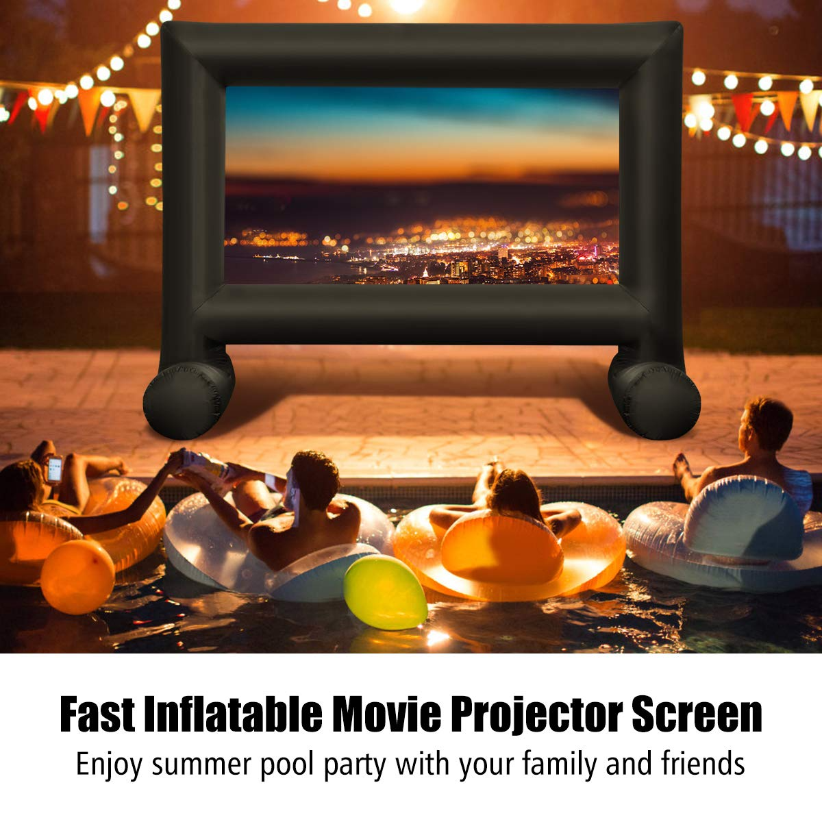 14-20FT Inflatable Indoor and Outdoor Movie Projector Screen