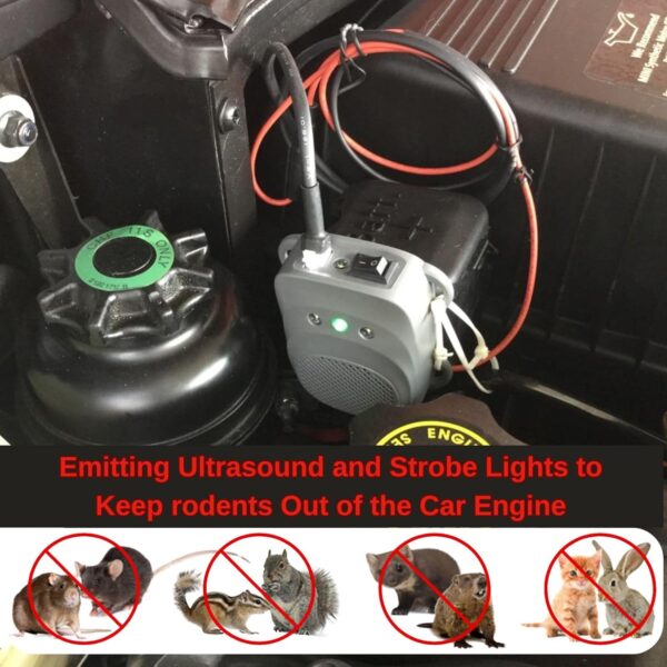 Ultra Sonic Rodent Repellent for Car Engine - Protects Wires & Under Hood