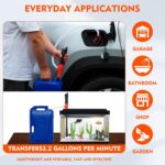 Portable Battery Operated Transfer Pump for Gas, Diesel, Water - 2.6 GPM Siphon Fuel Pump