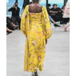 3D Flower Shirring Printed Chiffon Long Sleeves One Piece Swimsuit and Skirt